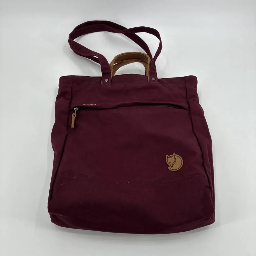 Fjallraven G-1000 Totepack No. 1 Maroon Bag Tote Shoulder Backpack Travel Zipper